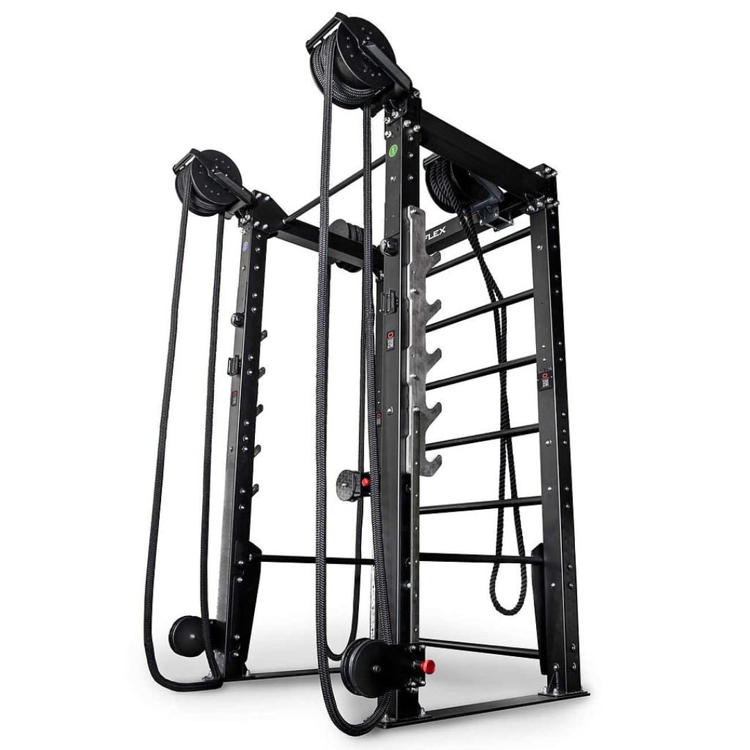 Black Aviron rowing machine with adjustable resistance and sleek design.