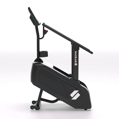 STEPR – top-down shot highlighting wide non-slip steps and ergonomic multi-grip handrails