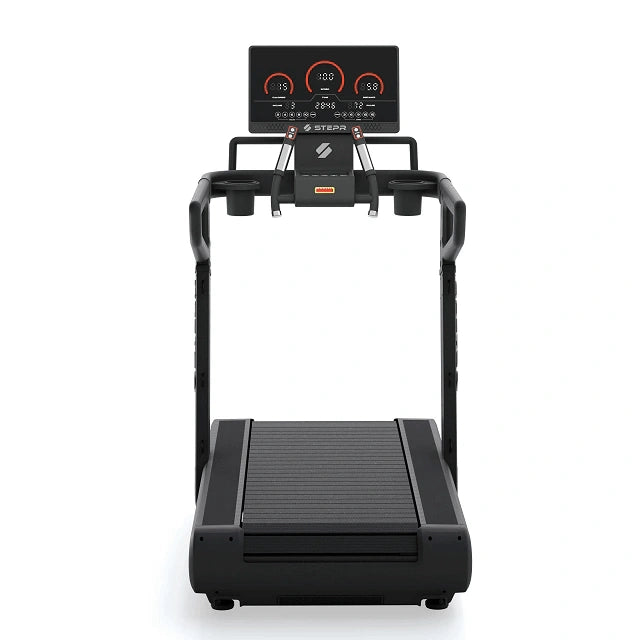 STEPR All-In Tread XL – overhead view showcasing generous belt width and front media shelf