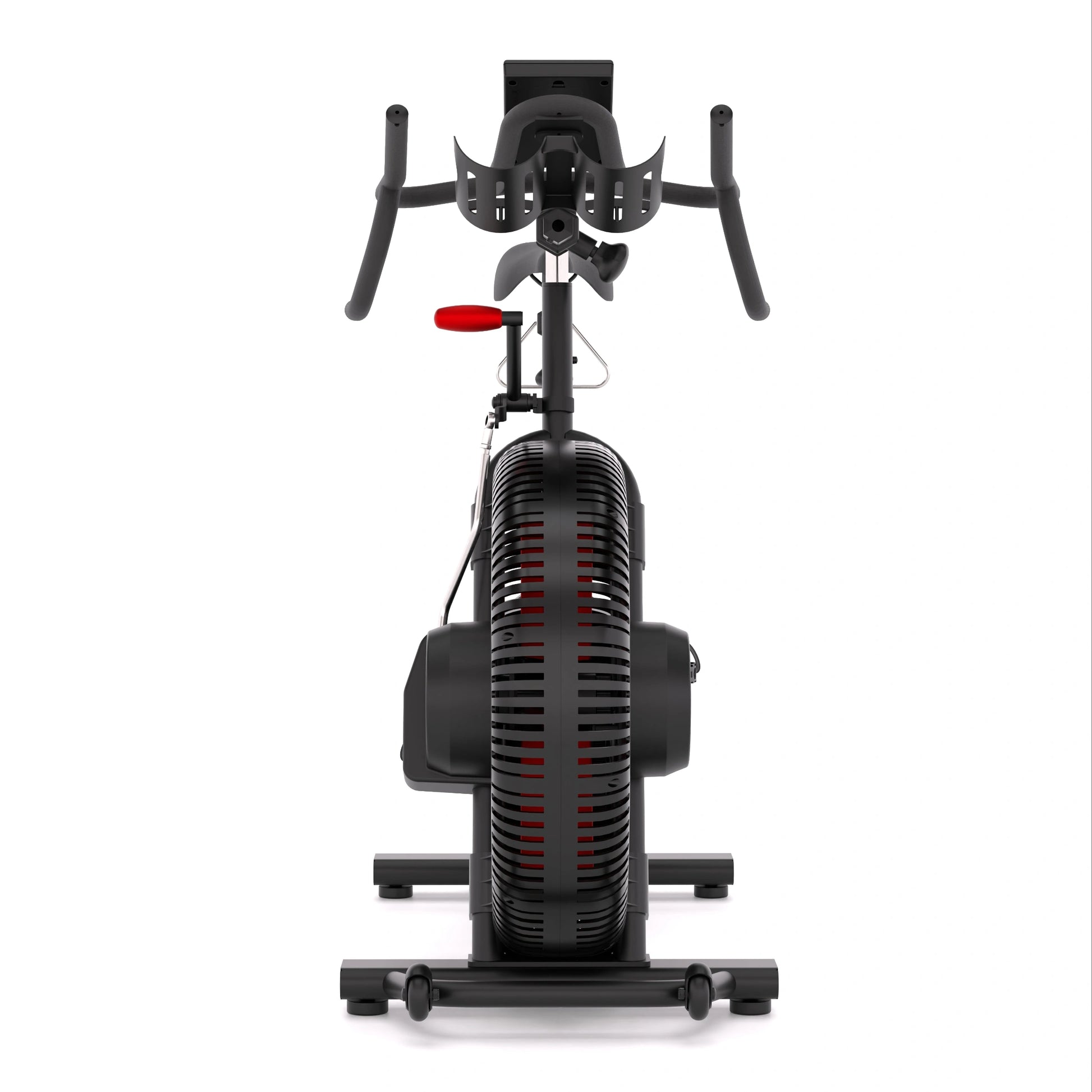 STEPR Cycle XL – athlete riding bike during high-intensity interval workout demonstrating smooth, quiet pedal motion