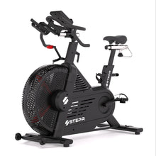 STEPR Cycle XL – front-left angle highlighting ergonomic handlebars, magnetic resistance knob, and sturdy steel frame for home cycling
