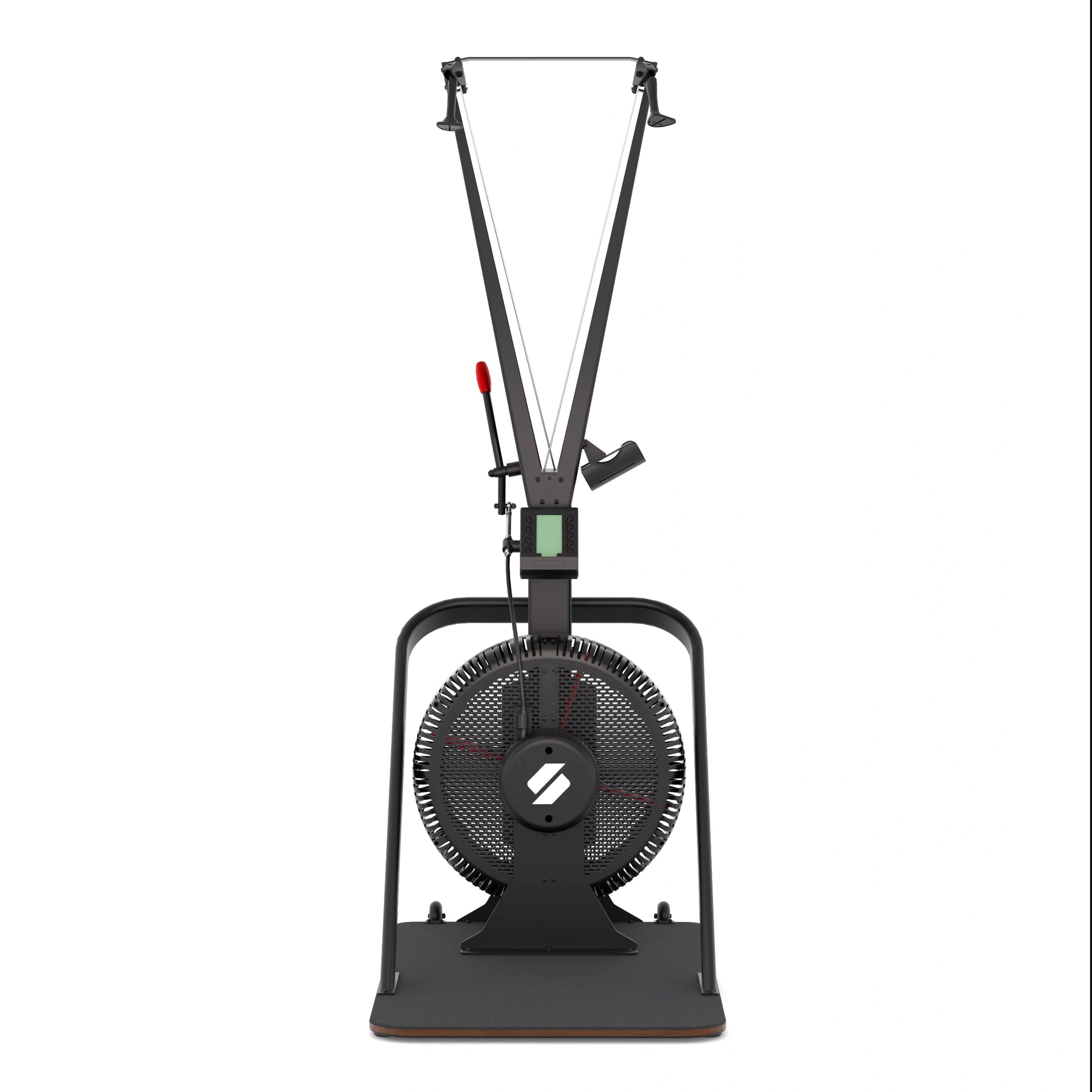 STEPR Ski XL – rear angle showcasing ventilated flywheel housing and heavy-duty stabilizing feet