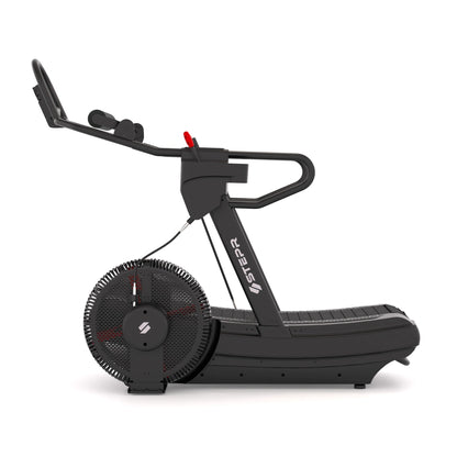 STEPR Treadsled XL – close-up of multi-grip sled handles and smooth roller slats for explosive push training