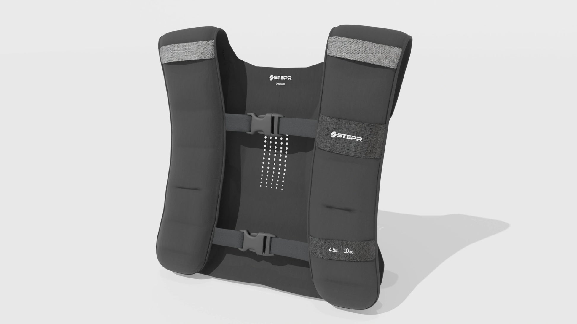 STEPR Ultimate Accessory Pack – angled view highlighting heart-rate strap and high-density foam roller