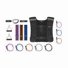 STEPR Ultimate Accessory Pack – complete six-piece bundle laid flat, including floor mat, resistance bands, ankle straps, phone holder, and cleaning kit for STEPR machines