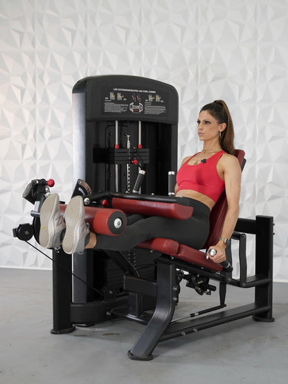 Muscle D Fitness Elite Selectorized Leg Extension / Seated Leg Curl Combo Machine