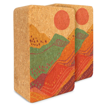 Yolaha Artist Cork Yoga Block Set