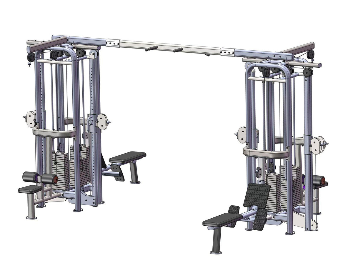 Multiple Stack Weight Machine Muscle D Fitness 8-Stack Megatron Jungle Gym