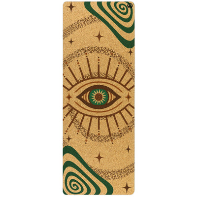 Yolaha Swirly Flow Nomad Cork Yoga Mat