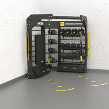 TRX Corner Unit – space-saving triangular rig with pull-up bar and suspension anchors for corner installation
