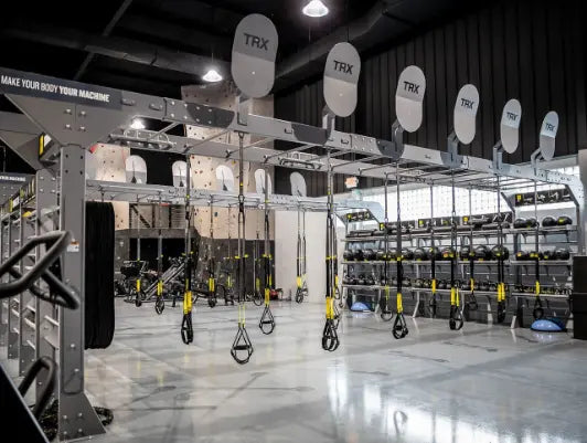 TRX Bridge – overhead perspective showing spacious training lanes under bridge