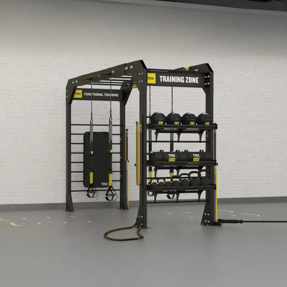 TRX Bridge – side angle highlighting heavy-gauge uprights and anchor points