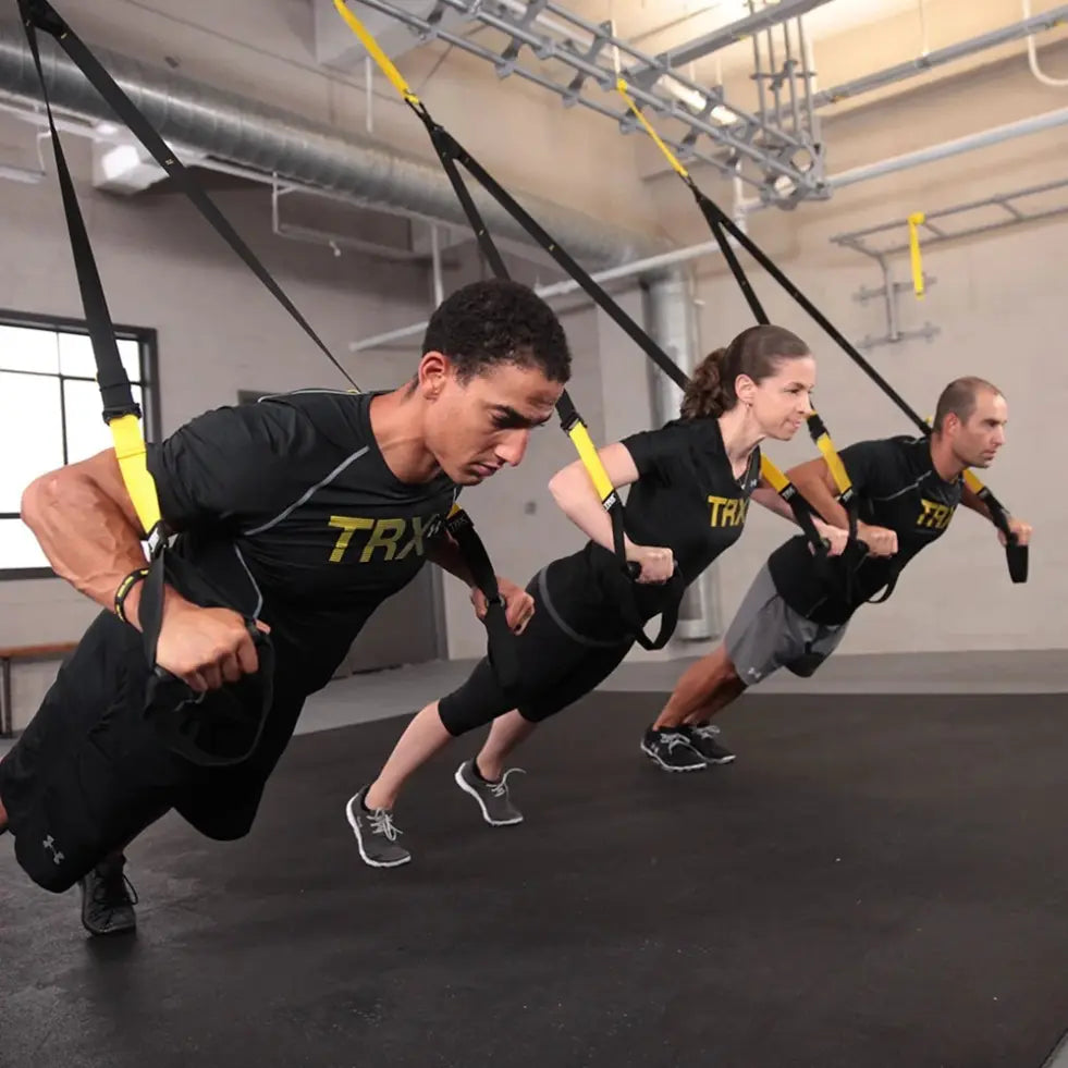 TRX Commercial Suspension Trainer – full kit with straps, anchor, and locking carabiner for heavy daily use