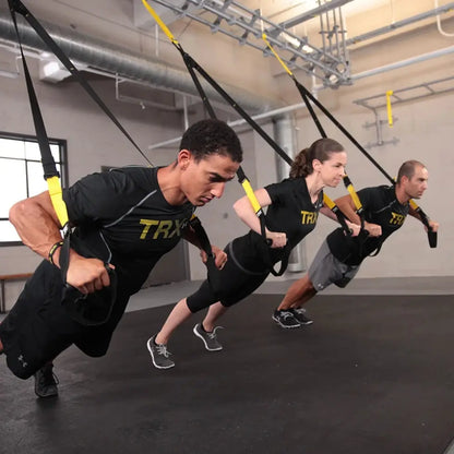 TRX Commercial Suspension Trainer – full kit with straps, anchor, and locking carabiner for heavy daily use