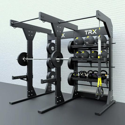 TRX Freestanding Bay – front view of commercial-grade frame ready for multiple suspension trainers and accessories