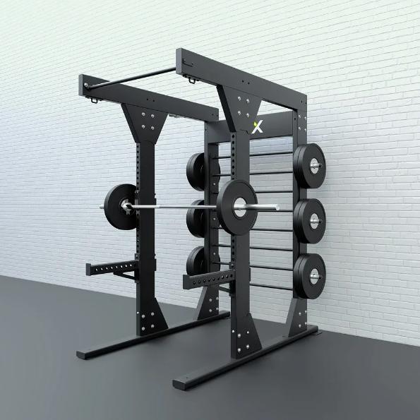 TRX Freestanding Bay – close-up of laser-cut numbering and multi-grip pull-up bar for versatile workouts