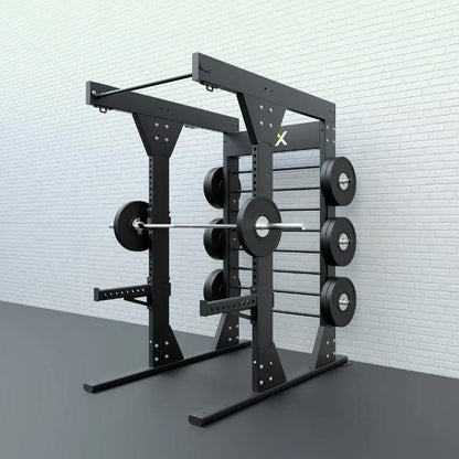 TRX Freestanding Bay – close-up of laser-cut numbering and multi-grip pull-up bar for versatile workouts