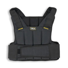 TRX HexGrip Weight Vest – front view of black weighted vest with honeycomb grip texture and adjustable side straps