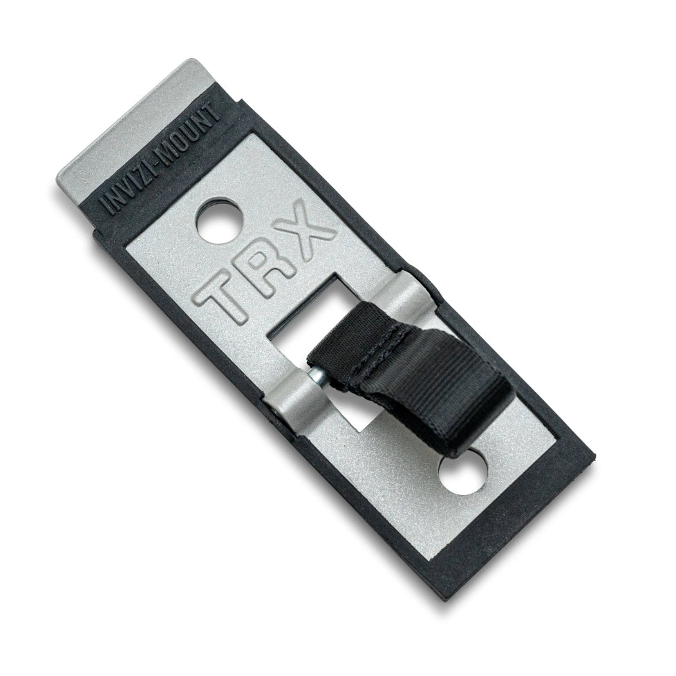 TRX Invizi-Mount – white anchor plate disguised as décor hook for hidden suspension setup
