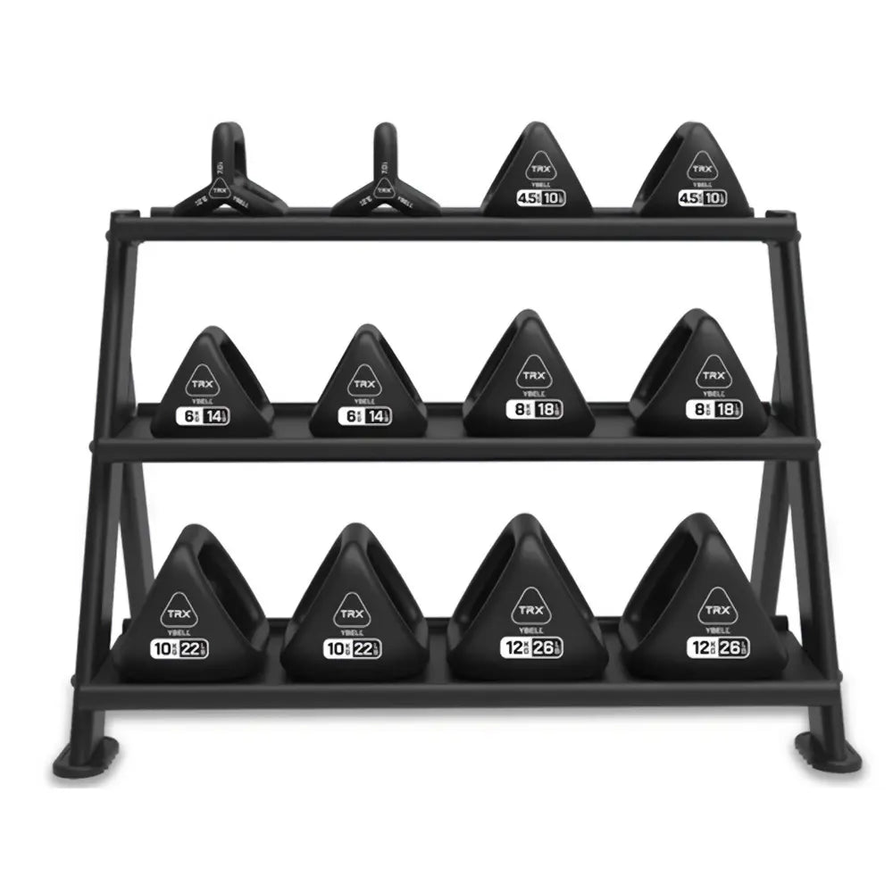 TRX Short Horizontal Rack – sturdy weight rack for storing YBells
