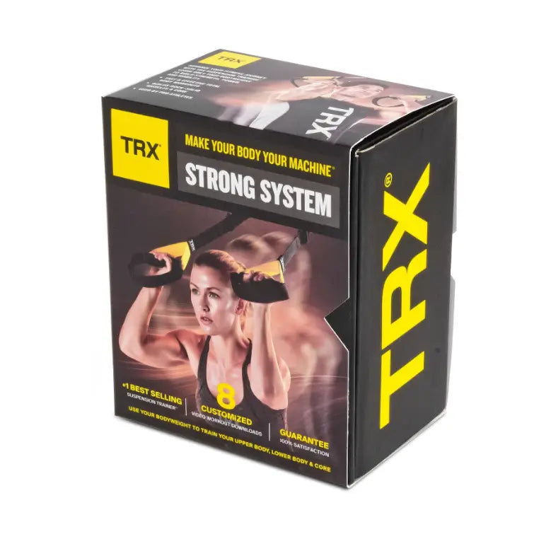 TRX Strong Suspension Trainer – set displayed in compact form for portability