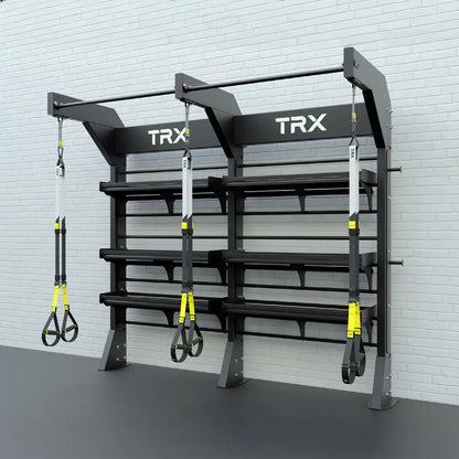 TRX Studio Line anchored suspension bay – double setup with straps.