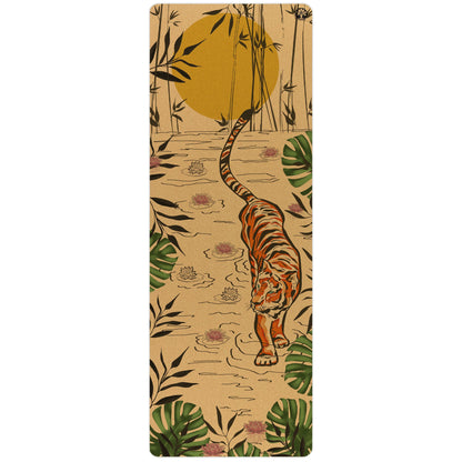 Yolaha Tiger Lotus Unity Pro Cork Yoga Mat