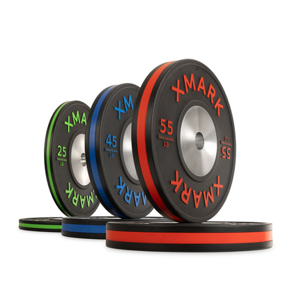 XMARK Striped Premium IWF Training Bumper Plates (LB)