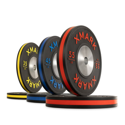 XMARK Striped Premium IWF Training Bumper Plates (LB)