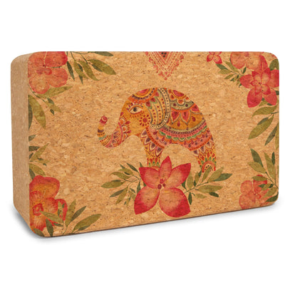 Yolaha Tropical Vibes Cork Yoga Block