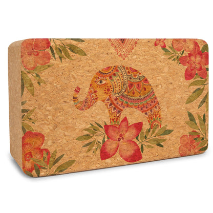 Yolaha Tropical Vibes Cork Yoga Block