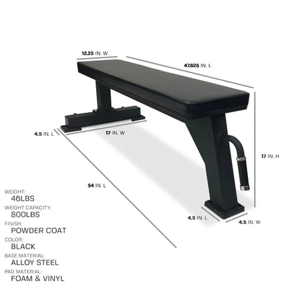 Tru Grit Fitness Flat Utility Weight Bench