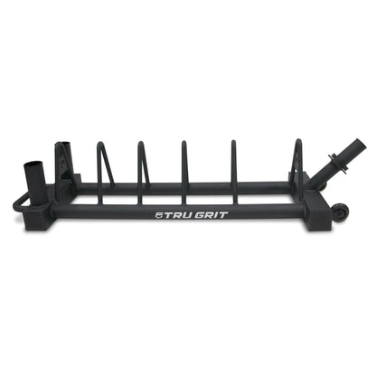 Tru Grit Fitness Horizontal Plate & Dual Barbell Storage Rack