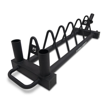 Tru Grit Fitness Horizontal Plate & Dual Barbell Storage Rack
