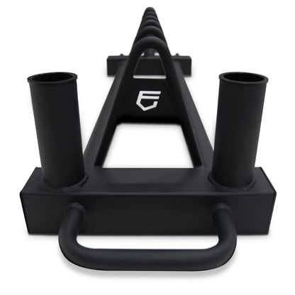 Tru Grit Fitness Horizontal Plate & Dual Barbell Storage Rack