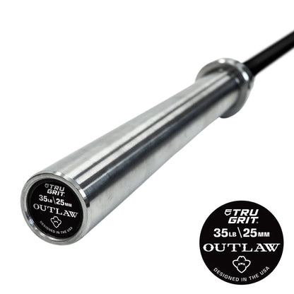 Tru Grit Fitness Outlaw 35LB Black Zinc Barbell