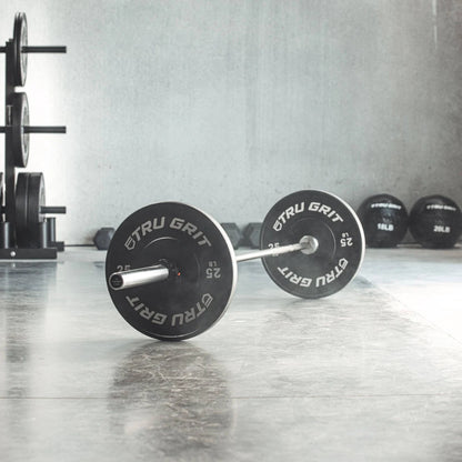 Tru Grit Fitness Outlaw 45LB Black Zinc Barbell