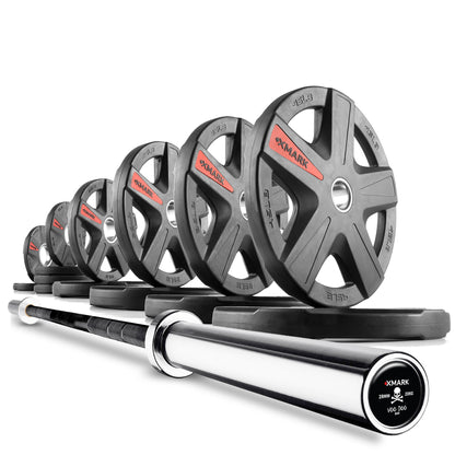 XMARK Texas Star Olympic Weight Plates and Olympic Barbell Sets