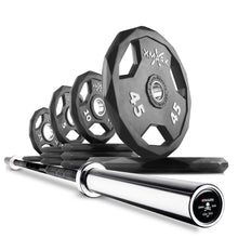 XMARK Black Diamond® Olympic Weight Plates and Olympic Barbell Sets