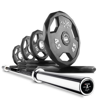 XMARK Black Diamond® Olympic Weight Plates and Olympic Barbell Sets