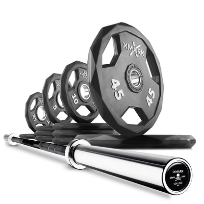 XMARK Black Diamond® Olympic Weight Plates and Olympic Barbell Sets