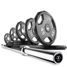 XMARK Black Diamond® Olympic Weight Plates and Olympic Barbell Sets