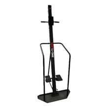 VersaClimber Home – angled side view of compact vertical climber showing pedals and moving handles
