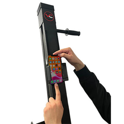 VersaClimber Home – close view of touch screen displaying workout metrics on climber