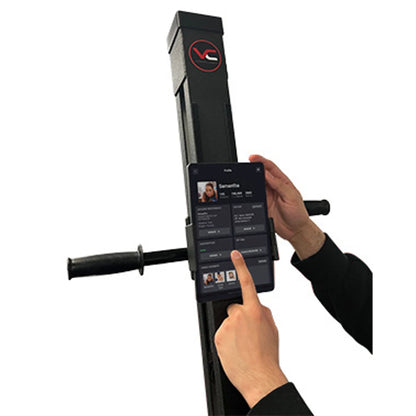VersaClimber Home – base and stabilizing feet shown for secure vertical climbing workouts