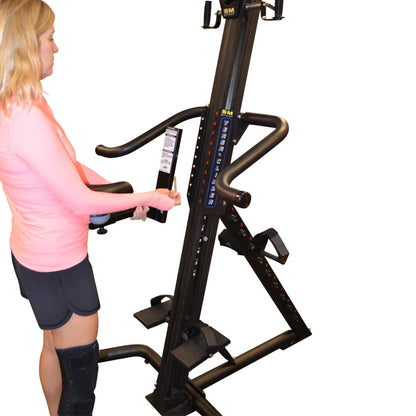VersaClimber SMMRM Sports Rehab – close view of touchscreen console displaying rehabilitation workout metrics