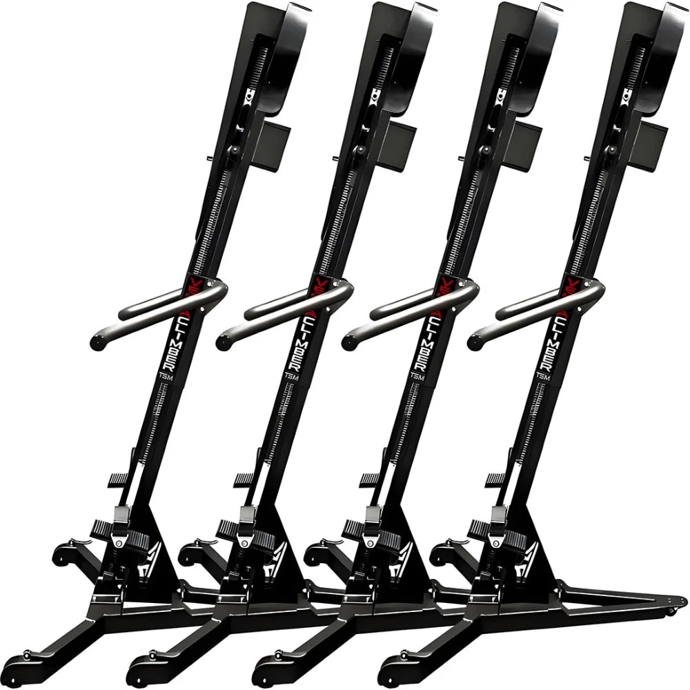 VersaClimber SM Magnetic – multiple SM Magnetic units stacked for space-saving vertical storage
