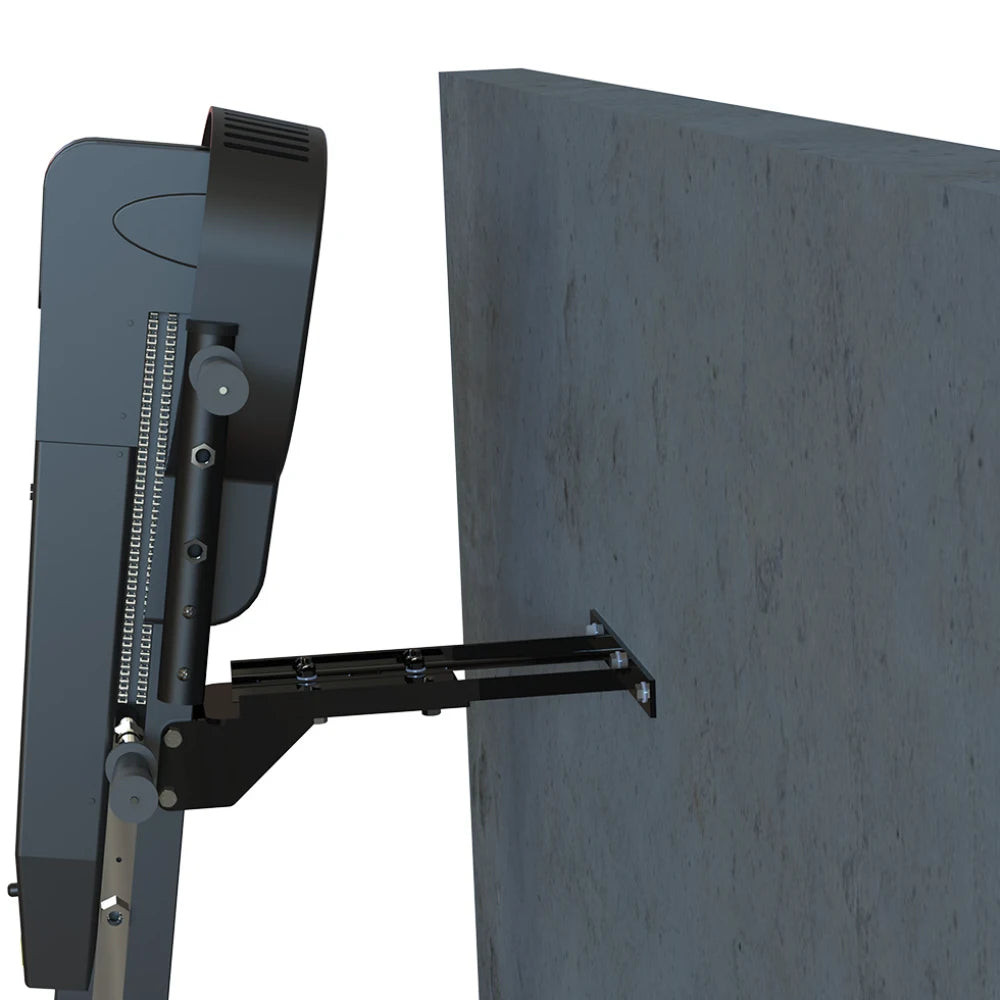 VersaClimber SM Magnetic – angled wall-mounted view showing minimal floor-space use in gym