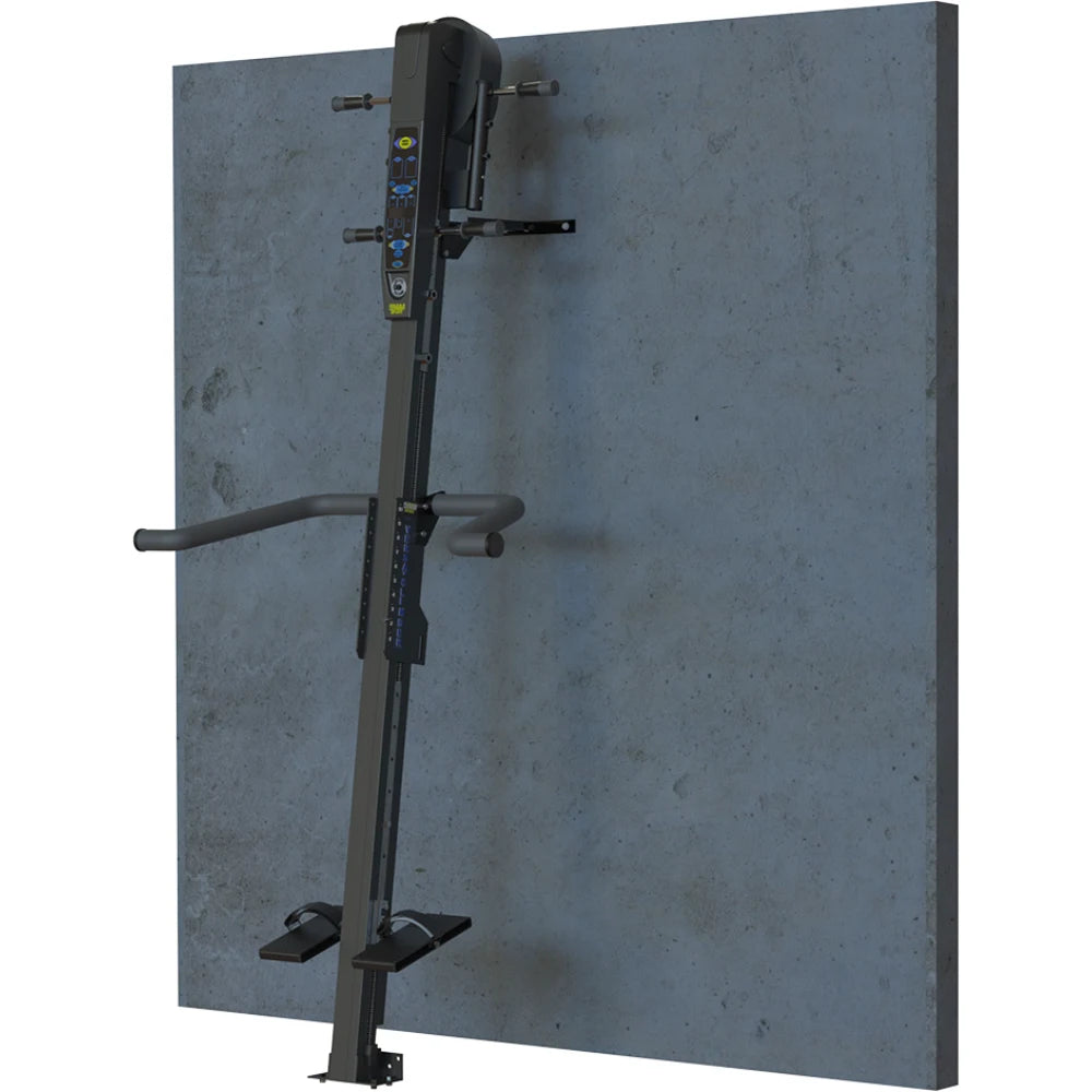 VersaClimber SM Magnetic – back view of wall-mounted climber illustrating magnetic resistance drive