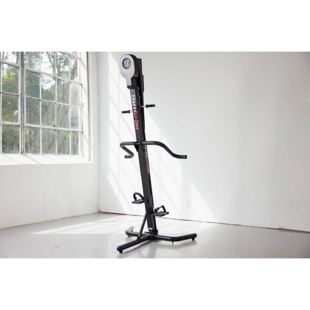 VersaClimber TS Magnetic – promotional lifestyle banner showing climber in action with brand overlay